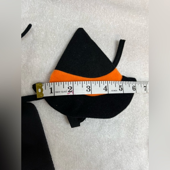 Black And Orange Halloween Costume Hat And Cape - Picture 13 of 14